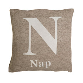 Interiors by Premier Natural 'Nap' Words Cushion