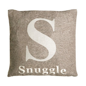 Interiors by Premier Natural 'Snuggle' Words Cushion