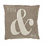 Interiors by Premier Natural 'You & Me' Words Cushion