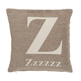 Interiors by Premier Natural ZZZ Words Cushion