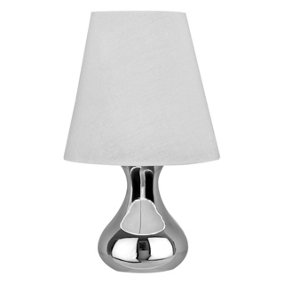 Interiors by Premier Nell White Fabric Shade Table Lamp