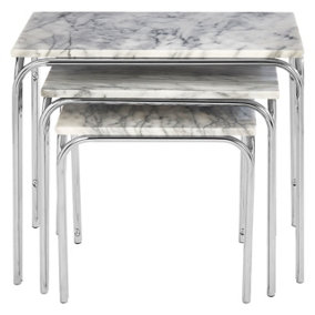 Interiors by Premier Nest of 3 Tables with Chrome Base