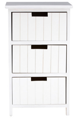 Interiors by Premier New England White 3 Drawers Chest