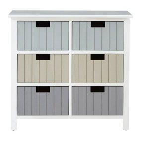 Interiors by Premier New England White 6 Drawers Chest