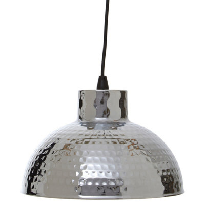Interiors by Premier New Foundry Chrome Finish Iron Pendant light