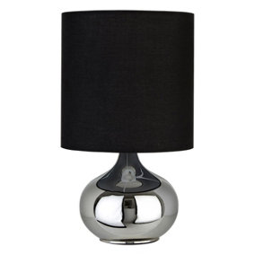 Interiors by Premier Niko Black Fabric Shade Table Lamp