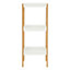 Interiors by Premier Nostra Three Tiered White And Natural Shelf Unit