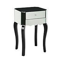 Interiors by Premier Orchid 1 Drawer Mirrored Glass Side Table