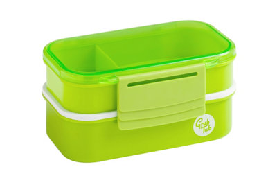 Interiors by Premier Organized Green Lunch Box, Leak Proof Tiffin Box, Comfortable Packed Lunch Box, Portable Lunch Container