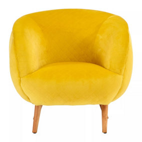 Interiors by Premier Oscar Yellow Fabric Chair