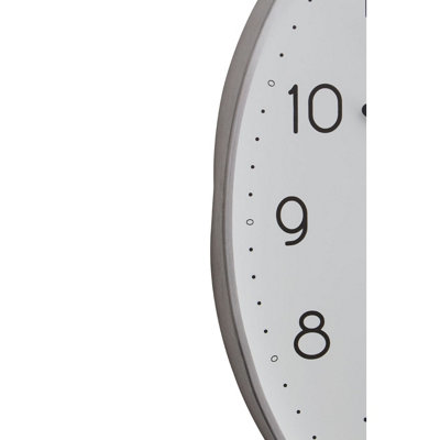 Interiors By Premier Oval Wall Clock With Silver Finish, Durable Construction Wall Clock For Kitchen, Versatile Clock For Outdoor