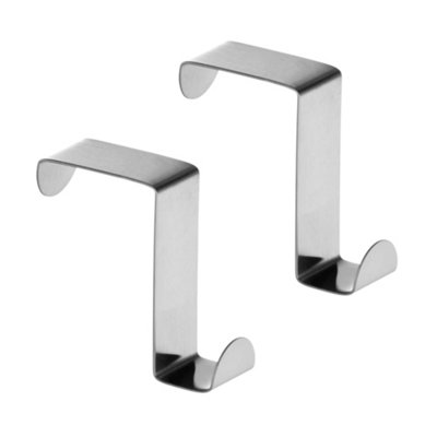 Interiors by Premier Over Door Reversible Hook, Dual-Sided Metal Hook For Flexible Hanging Options, Fits Standard Doors