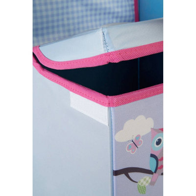 Interiors by Premier Owl Design Kids Storage Seat, Easy to Maintain Children Bedroom Seat, Adjustable Playroom Seat