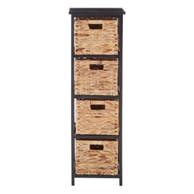 Interiors by Premier Padstow 4 Drawer Black Frame Storage Unit