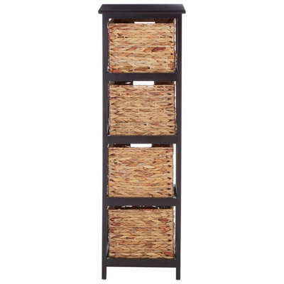 Interiors by Premier Padstow 4 Drawer Black Frame Storage Unit