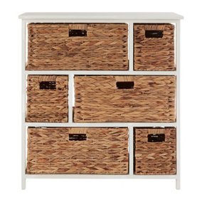 Interiors by Premier Padstow 6 Drawer White Frame Storage Unit