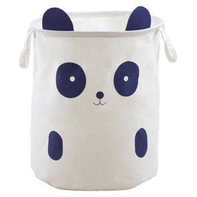 Interiors By Premier Panda Face Laundry Bag,Cotton Washing Sack with Carry Handles,Storage Bag for Laundry,Ideal For Toy Storage