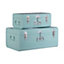 Interiors by Premier Parley Set of two Green Storage Trunks