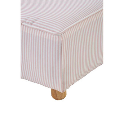 Interiors by Premier Pink and White Stripe Rocker with Footstool for Kids, Velvet Stool, Adjustable Sofa Footstool, Ergonomic Sofa