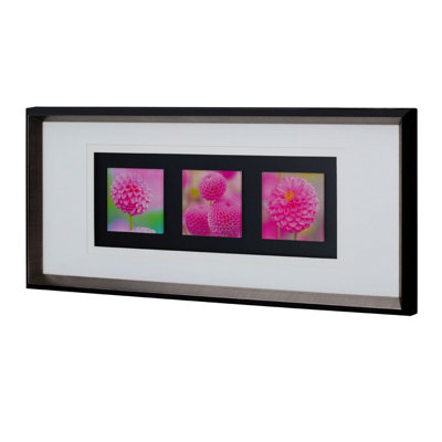 Interiors by Premier Pink Floral Colour Glass Triple Wall Art