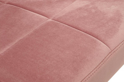 Interiors by Premier Pink Velvet Cocktail Chair, Easy to Adjust Comfy Chair, Effortless Cleaning Small Chair