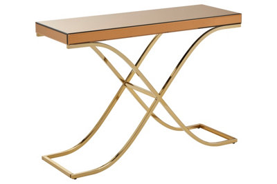 Interiors by Premier Poised And Graceful Design Brown Console Table, Strong And Durable Hallway Table, Versatile Modern Table