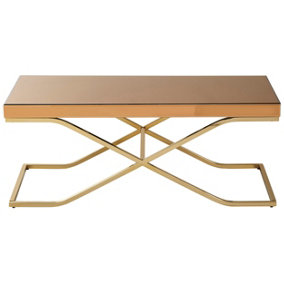 Interiors by Premier Poised And Graceful Design Light Brown Coffee Table, Durable Display Table, Versatile Decorative Table