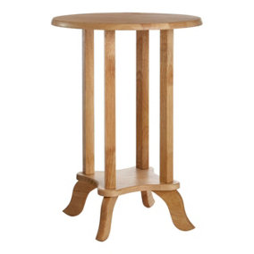 Interiors By Premier Practical Round Rubberwood Side Table, Elegant Small Lounge Table, Versatile Corner Table For Bedroom