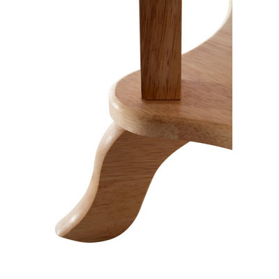 Interiors By Premier Practical Round Rubberwood Side Table, Elegant Small Lounge Table, Versatile Corner Table For Bedroom