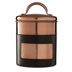 Interiors by Premier Prescott Charcoal And Copper Sugar Canister