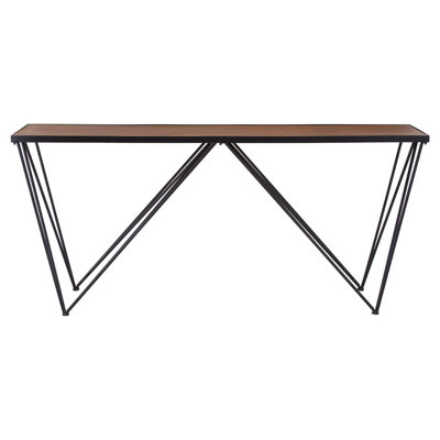 Interiors by Premier Rectangular Console Table, Metal and Wood Console Table, Industrial Console Table, Wood Top Console Table