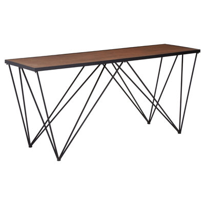Interiors by Premier Rectangular Console Table, Metal and Wood Console Table, Industrial Console Table, Wood Top Console Table