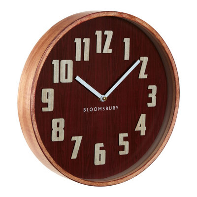 Interiors By Premier Red Grain Small Wall Clock, Easy To Read Design Of ...