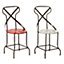 Interiors by Premier Red Metal Chair, Exquisite Metal Dining Chair, Relaxing Footrest Metal Dining Chair