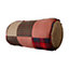 Interiors by Premier Red patchwork Bolster Cushion, Long Bolster Pillow for Bed, Sofa, Comforting Rolled Pillow Cushion