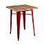 Interiors by Premier Red Powder Coated Finish Aldgate Table