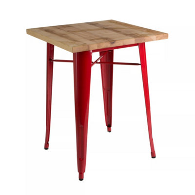 Interiors by Premier Red Powder Coated Finish Aldgate Table