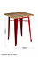 Interiors by Premier Red Powder Coated Finish Aldgate Table