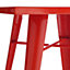 Interiors by Premier Red Powder Coated Metal Cubic Table