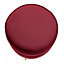 Interiors by Premier Red Velvet Round Footstool, Ottoman Small Footstool with Soft Upholstery, Velvet Pouffe for Home