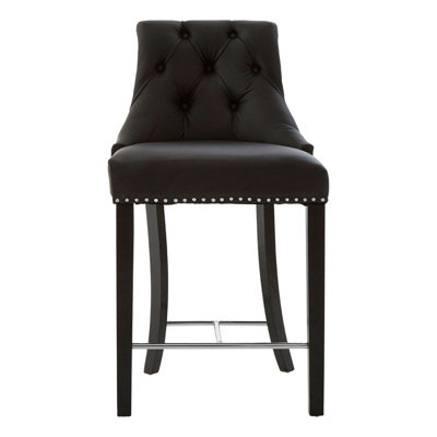Interiors By Premier Regents Park Black Faux Leather Bar Chair~5018705414515 01c MP?$MOB PREV$&$width=768&$height=768