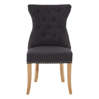 Interiors by Premier Regents Park Grey Linen Dining Chair DIY at B&Q