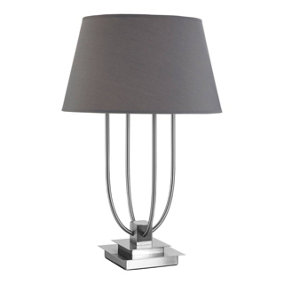 Interiors by Premier Regents Park Grey Shade Table Lamp