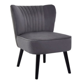 Interiors by Premier Regents Park Grey Velvet Chair