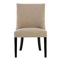 Interiors by Premier Regents Park Natural Linen With Curly Back Dining Chair