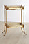 Interiors by Premier Reza 2 Tiers Gold Tray Table