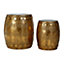 Interiors by Premier Reza Hammered Drum Stools