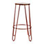 Interiors by Premier Rose Gold Metal and Elm Wood Round Bar Stool, Hairpin Stool, Sturdy Stool for Bar, Kitchen Counter