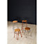 Interiors by Premier Rose Gold Metal and Elm Wood Round Bar Stool, Hairpin Stool, Sturdy Stool for Bar, Kitchen Counter