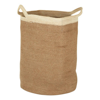Interiors by Premier Round Jute Basket DIY at B&Q